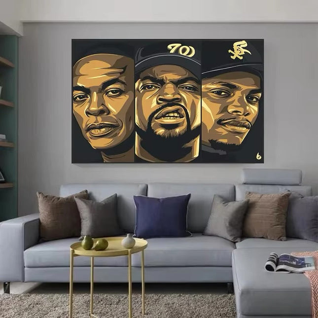 ChandelierDecor - Hiphop Kings Canvas Wall Art - Hip Hop Music Rapper Them