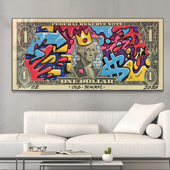 ChandelierDecor - Hundred Dollar Money Canvas Wall Art