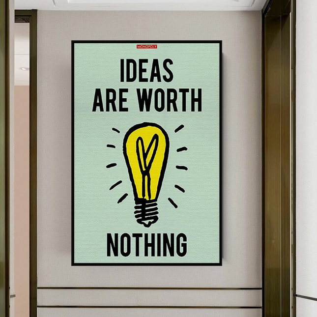 ChandelierDecor - Ideas are Worth Nothing - Monopoly Canvas Wall Art