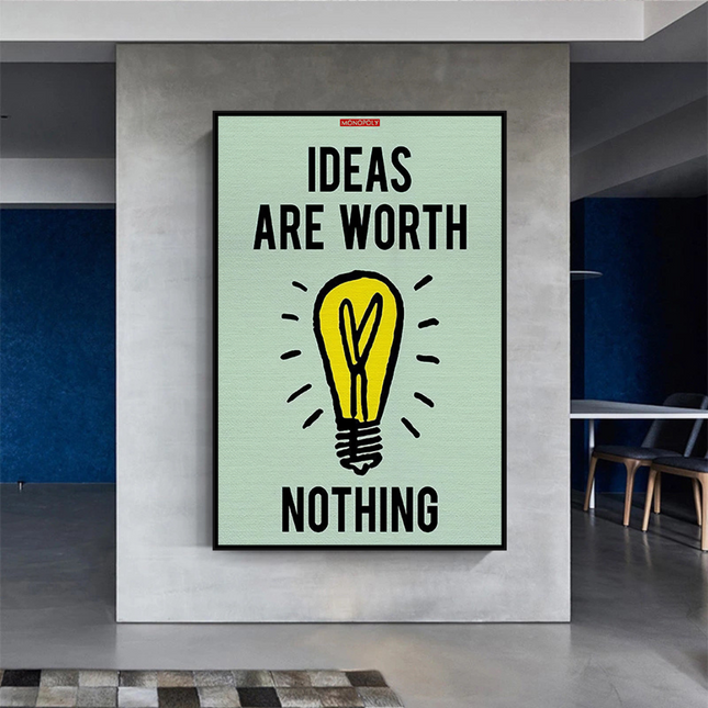 ChandelierDecor - Ideas are Worth Nothing - Monopoly Canvas Wall Art