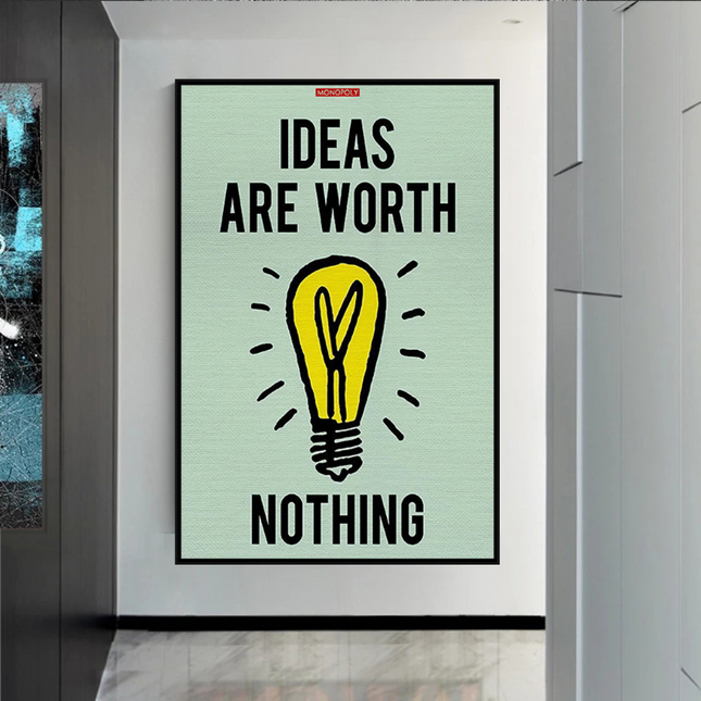 ChandelierDecor - Ideas are Worth Nothing - Monopoly Canvas Wall Art