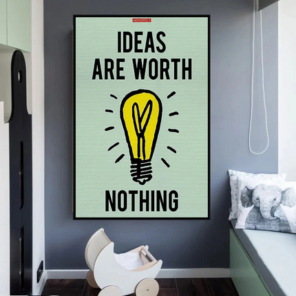 ChandelierDecor - Ideas are Worth Nothing - Monopoly Canvas Wall Art