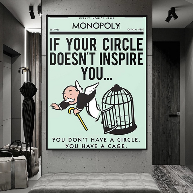 ChandelierDecor - If Your Circle Doesn‚Äôt Inspire You: Monopoly Canvas Wall Art