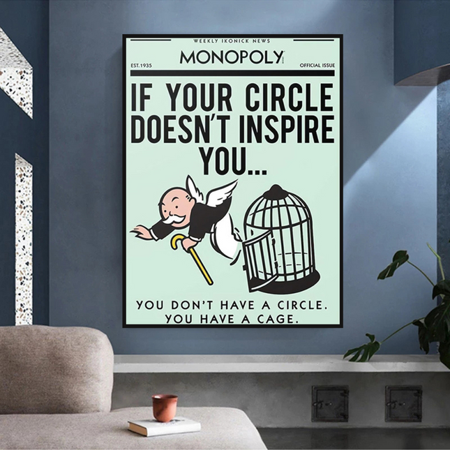 ChandelierDecor - If Your Circle Doesn‚Äôt Inspire You: Monopoly Canvas Wall Art