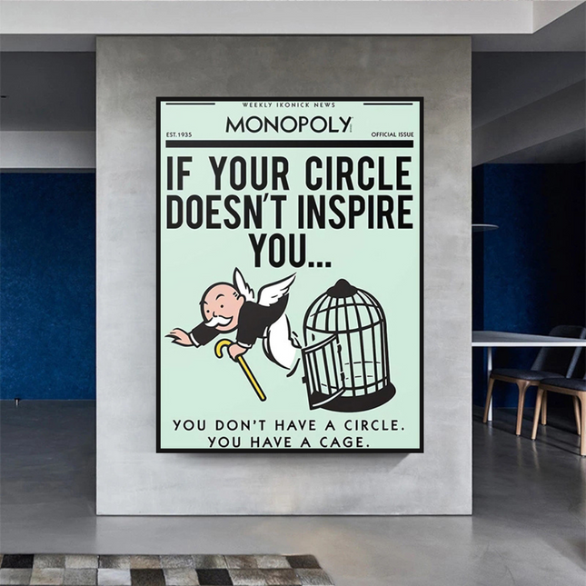 ChandelierDecor - If Your Circle Doesn‚Äôt Inspire You: Monopoly Canvas Wall Art