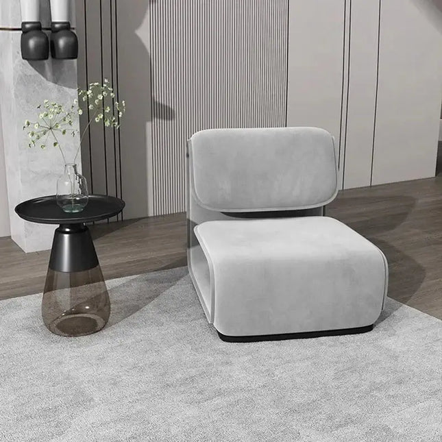 Minimalistic Fluffy Sofa Chair – Exquisite Blend-Sofa Chairs