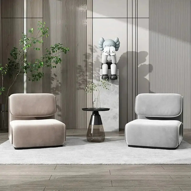 Minimalistic Fluffy Sofa Chair – Exquisite Blend-Sofa Chairs