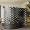 ChandelierDecor-Iron Head Room Divider – Solid Wood Medieval Folding Screen