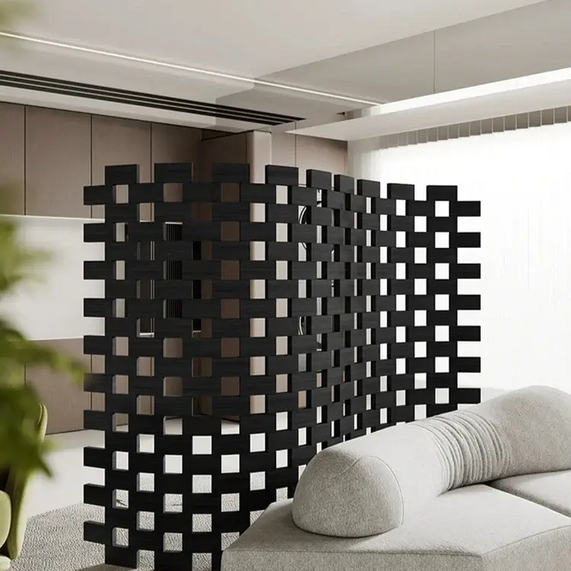 Iron Head Solid Wood Folding Screen – Medieval Style Room Divider