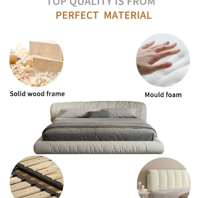 Italian Design Swirl Roll Bed Frame-Bed Frame
