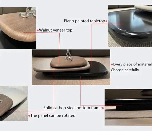 Italian Design Pebbles Rotating Coffee Table-Coffee Table