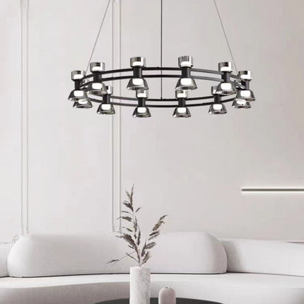 ChandelierDecor - Italian Copper - Glass Ribbon Chandelier