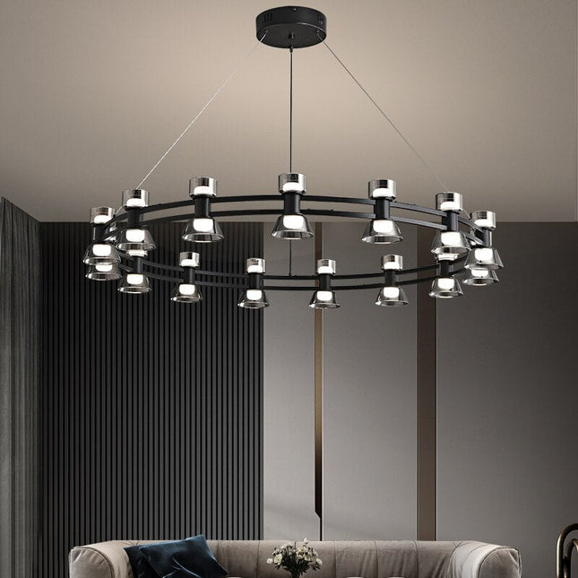 ChandelierDecor - Italian Copper - Glass Ribbon Chandelier