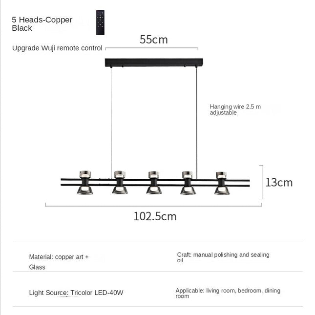 ChandelierDecor - Italian Copper - Glass Ribbon Chandelier