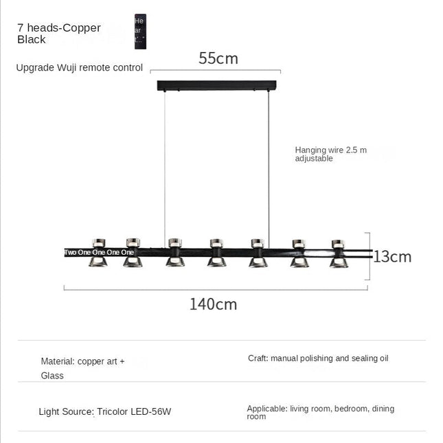 ChandelierDecor - Italian Copper - Glass Ribbon Chandelier