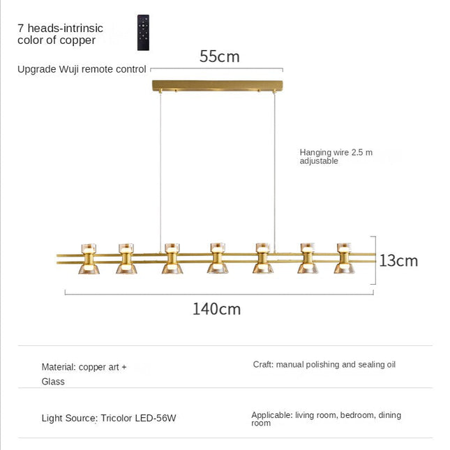 ChandelierDecor - Italian Copper - Glass Ribbon Chandelier