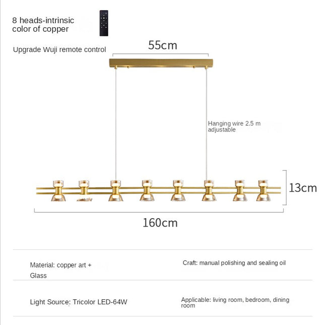 ChandelierDecor - Italian Copper - Glass Ribbon Chandelier