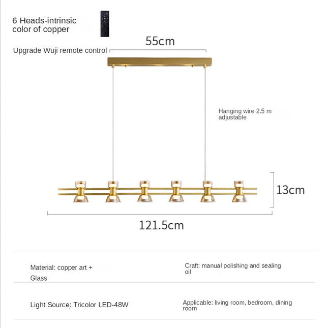 ChandelierDecor - Italian Copper - Glass Ribbon Chandelier