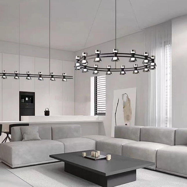 ChandelierDecor - Italian Copper - Glass Ribbon Chandelier