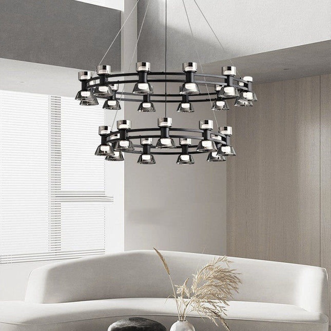 ChandelierDecor - Italian Copper - Glass Ribbon Chandelier