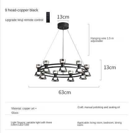 ChandelierDecor - Italian Copper - Glass Ribbon Chandelier