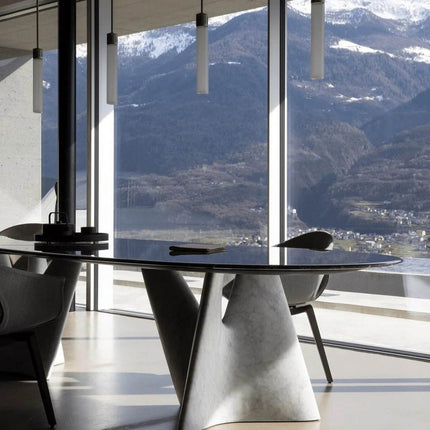 Italian Designer Marble Skeleton Dining Table-Dining Tables