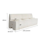 White 3 Seater Wide