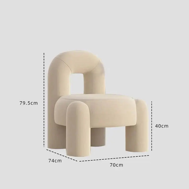Pure Velvet Comfort italian Designer Chair-Chairs & Stools