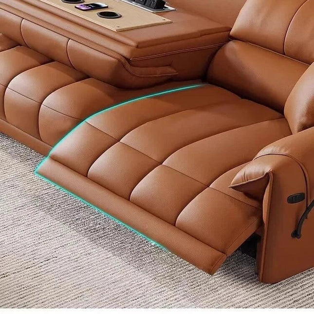 ChandelierDecor-Italian Genuine Leather Leather Loveseat – Reclining