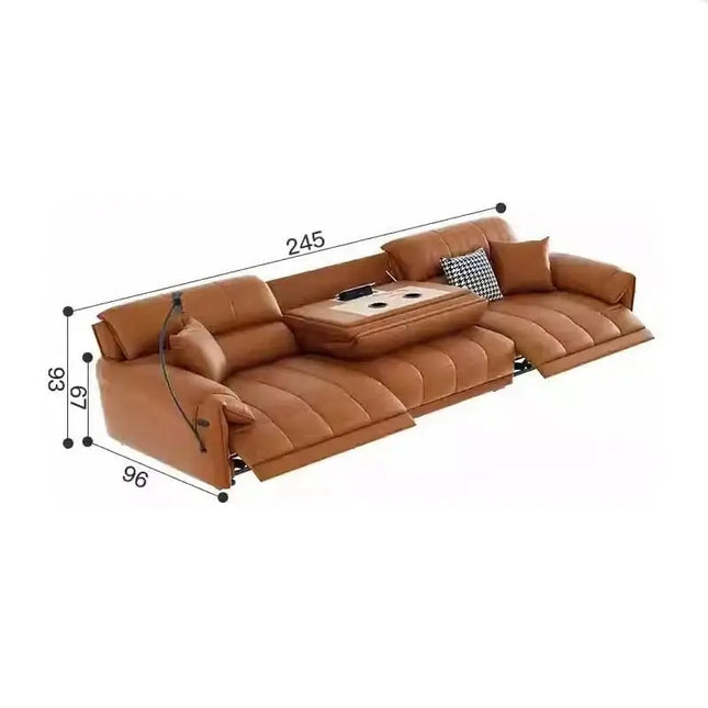 ChandelierDecor - Italian Genuine Leather Leather Loveseat – Reclining