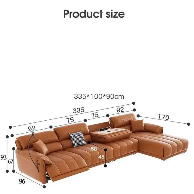 ChandelierDecor-Italian Genuine Leather Leather Loveseat – Reclining