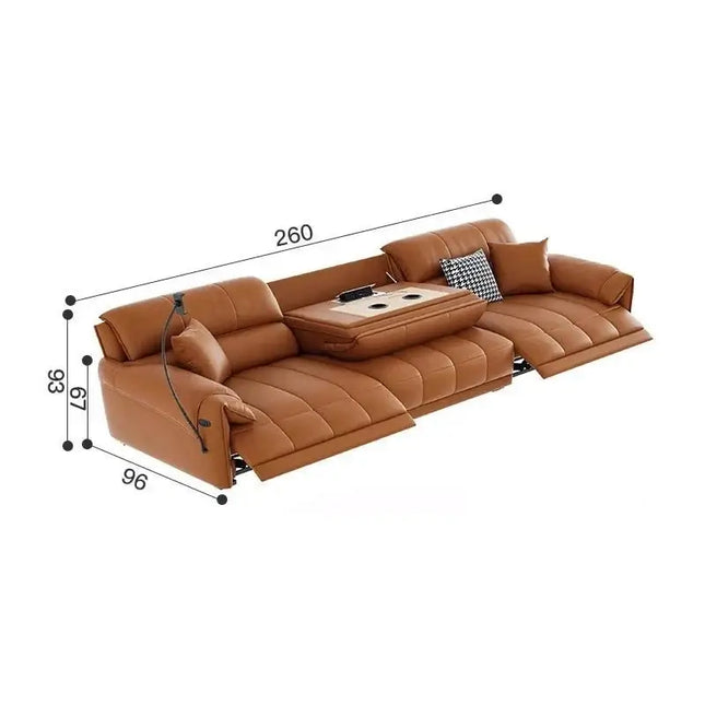 ChandelierDecor-Italian Genuine Leather Leather Loveseat – Reclining