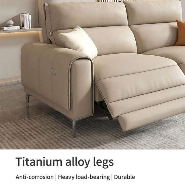ChandelierDecor-Italian Leather Sectional Sofa – Reclining