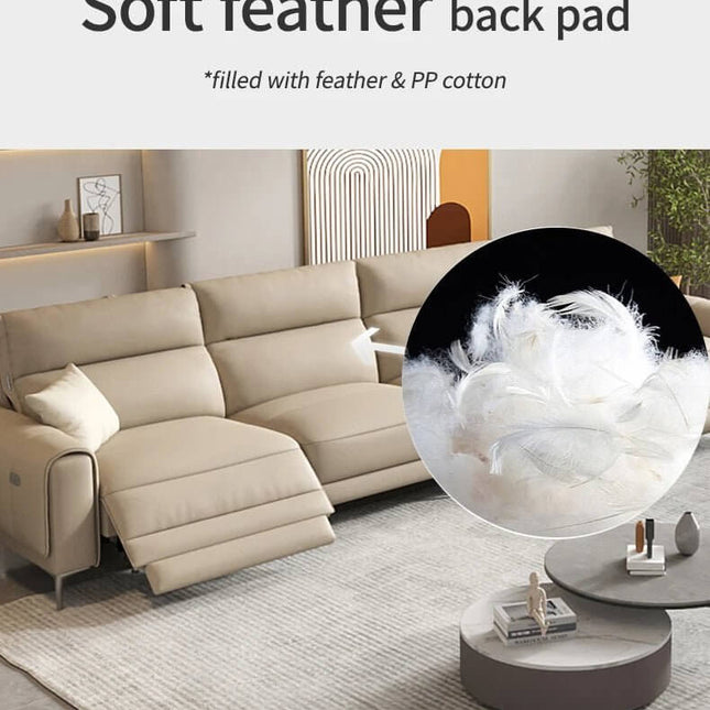 ChandelierDecor-Italian Leather Sectional Sofa – Reclining