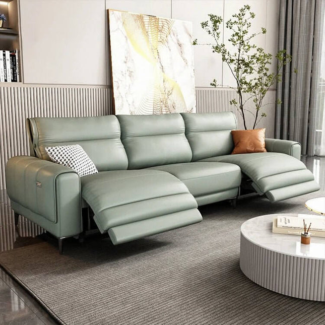 ChandelierDecor-Italian Leather Sectional Sofa – Reclining
