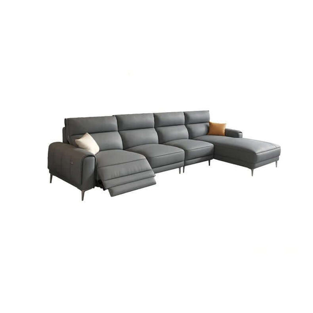 ChandelierDecor-Italian Leather Sectional Sofa – Reclining