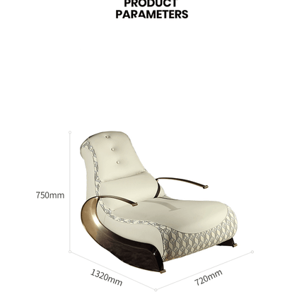 Italian Designer Luxury Leather Sofa Rocking Chair-Recliners