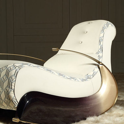 Italian Designer Luxury Leather Sofa Rocking Chair-Recliners