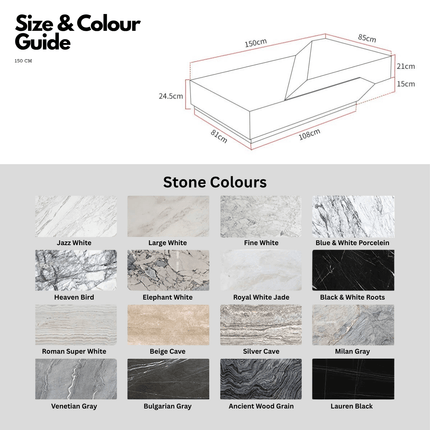 Italian Style Luxury Marble & Wood Coffee Table-Coffee Table