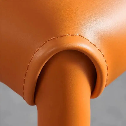 Italian Minimalist Saddle Leather Dining Chair-Dining Chairs