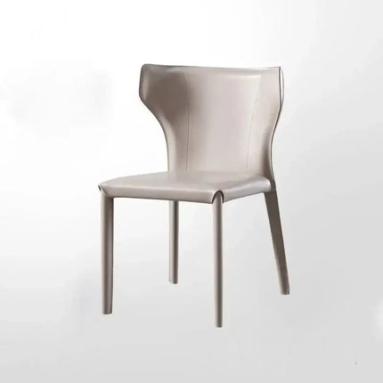 Italian Minimalist Saddle Leather Dining Chair-Dining Chairs
