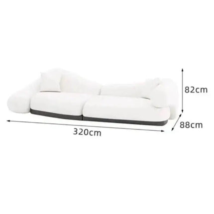 Italian minimalist Curved Sofa Set-Sofa Set