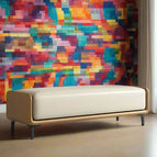120cm / Beige & Off White
