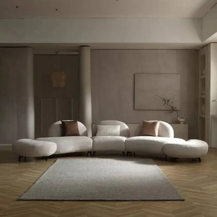 Italian Retro Style Arc Combination Sofa Set-Sofa Set