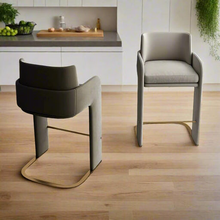 Italian High Stool – Adjustable Backrest Kitchen Counter Chair-Bar Stools