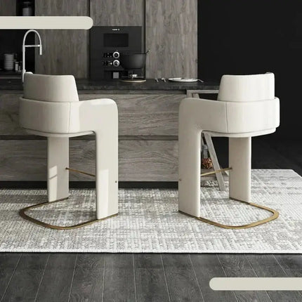 Italian High Stool – Adjustable Backrest Kitchen Counter Chair-Bar Stools