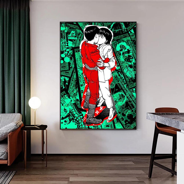 ChandelierDecor - Japan Wall Art Kaneda & Kei Kiss Canvas Wall Art