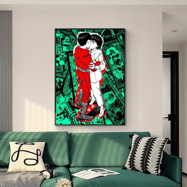 ChandelierDecor - Japan Wall Art Kaneda & Kei Kiss Canvas Wall Art