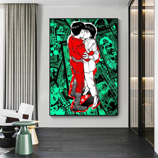 ChandelierDecor - Japan Wall Art Kaneda & Kei Kiss Canvas Wall Art