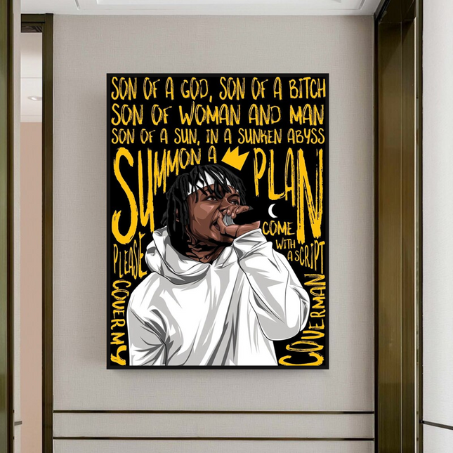 ChandelierDecor - Jid J.I.D Rapper Singer Canvas Wall Art